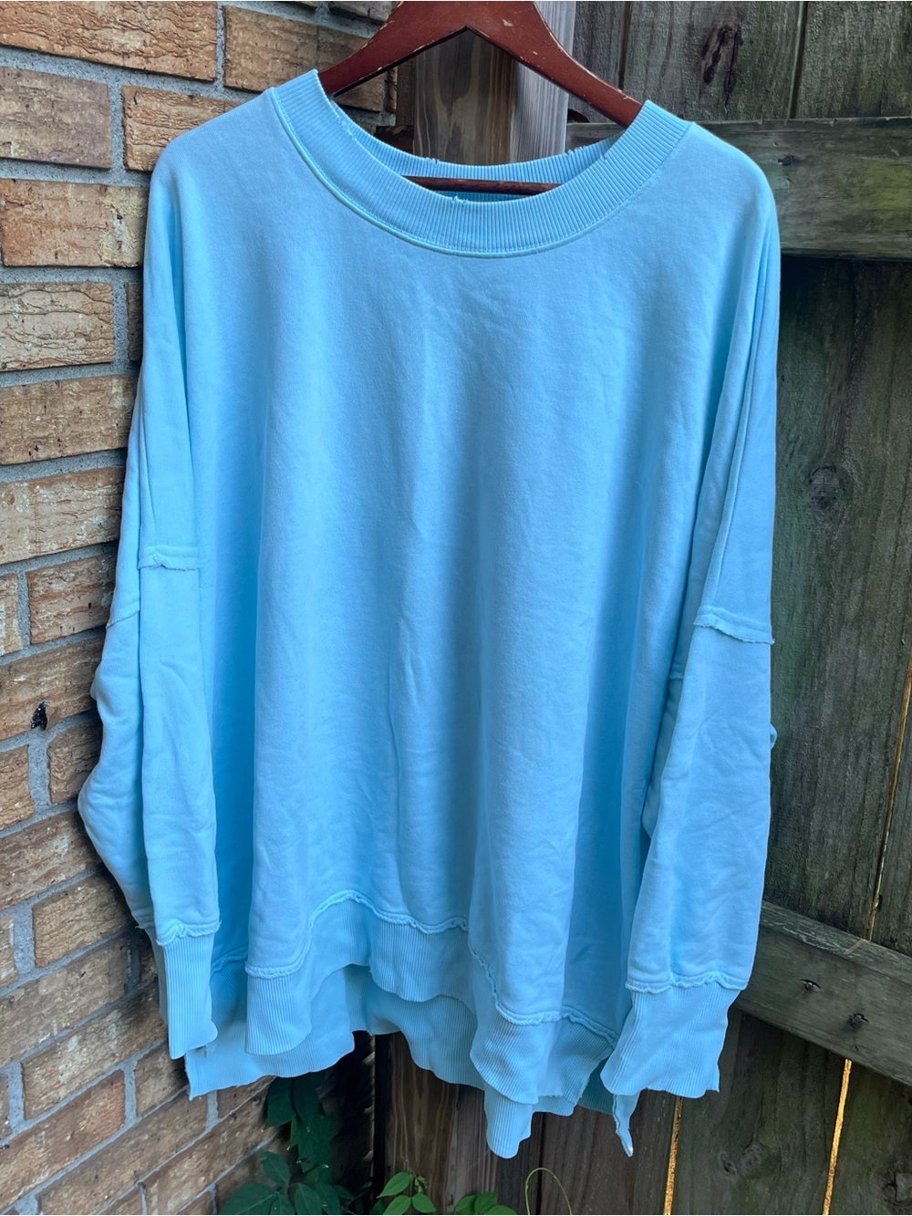 Aerie Oversized Sky Blue Crewneck Sweatshirt